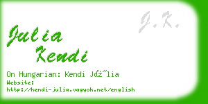 julia kendi business card